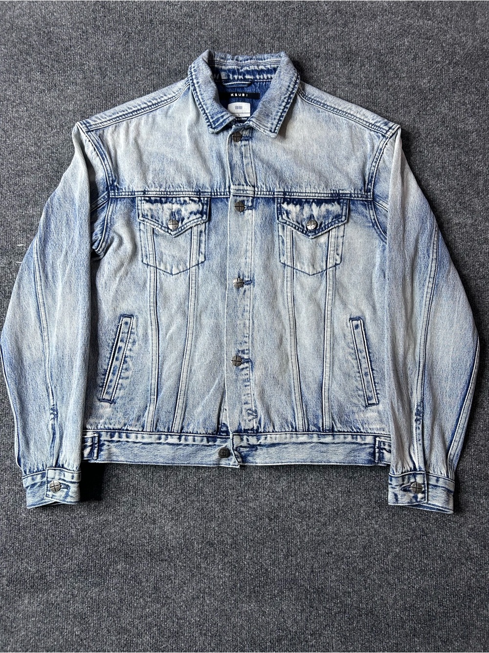 Ksubi Light Blue Washed Denim Jacket - Men's Size Small